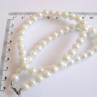 perle sticla albe