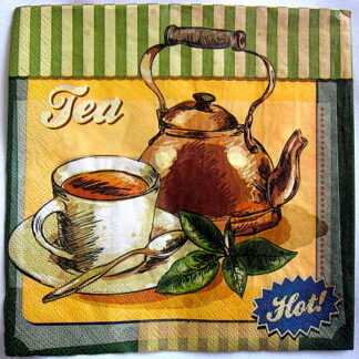 servetel hartie cu ceainic si cana de ceai