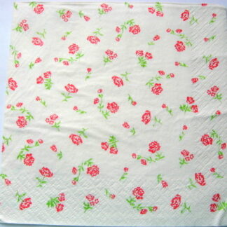 servetel hartie cu trandafiri