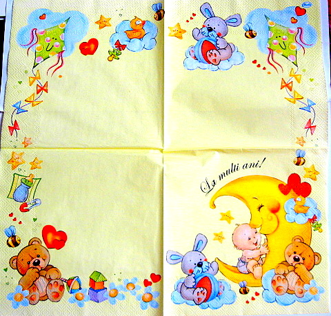 servetel hartie cu desene animate