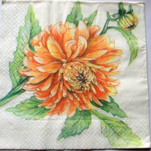 servetel hartie cu crizantema  0383
