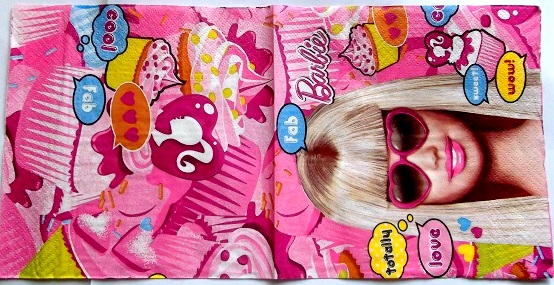 servetel hartie cu barbie 0507