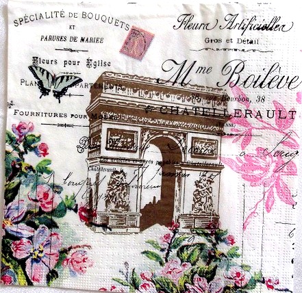 Servetel hartie cu PARIS 0605
