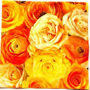 servetel hartie cu trandafiri 0702