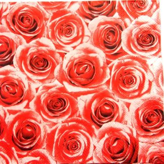 servetel hartie cu trandafiri 0794