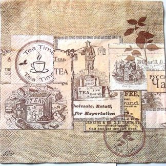 servetel hartie cu ceainic si cana de ceai 0868