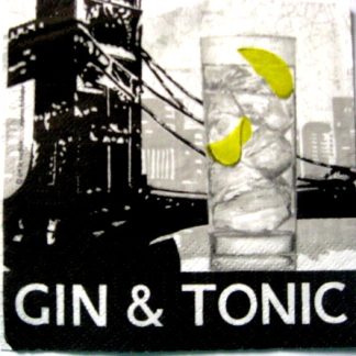 servetel hartie cu  GIN @ TONIC  0895