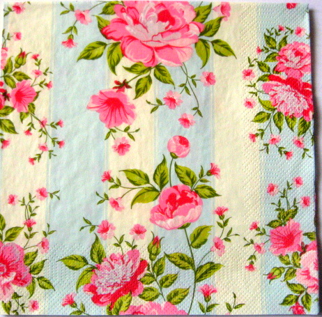 servetel hartie cu trandafiri 0965