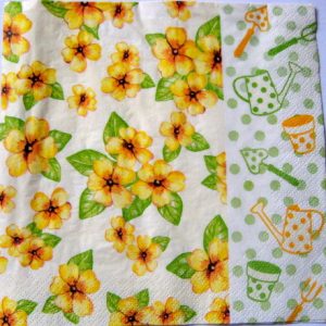 servetel hartie cu flori galbene 0971