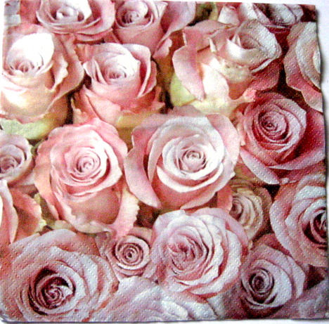 servetel hartie cu trandafiri 0974