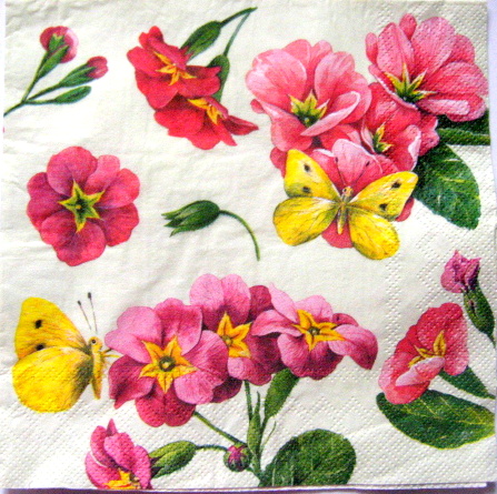 servetel hartie cu primule diferite culori 1004