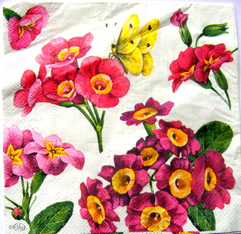 servetel hartie cu primule diferite culori 1004