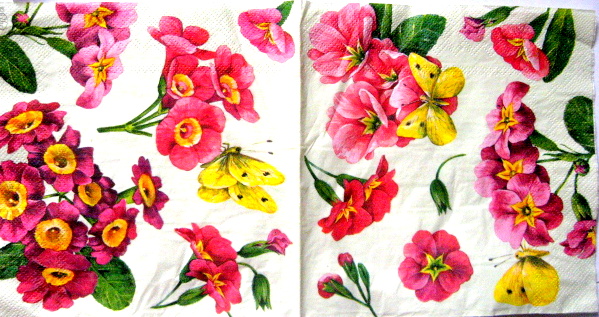 servetel hartie cu primule diferite culori 1004