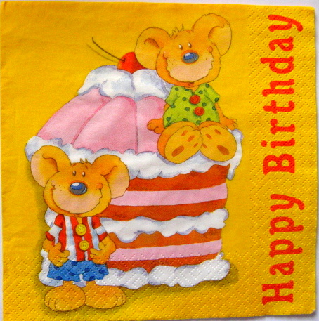 servetel hartie cu happy birthday 1007