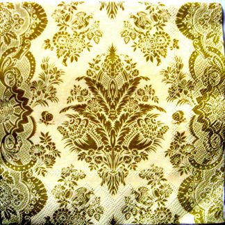 servetel hartie cu bej si auriu 1018