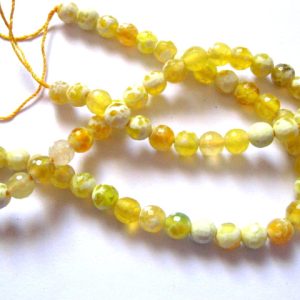 Sirag tree agate sfere fatetate galbene  51290