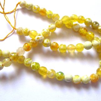 Sirag tree agate sfere fatetate galbene  51290