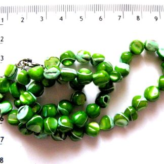 Sirag margele sidef verde nuggets 51766