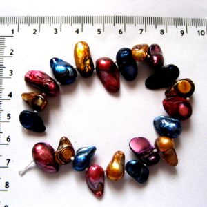 Sirag perle naturale neregulate multicolore 52007