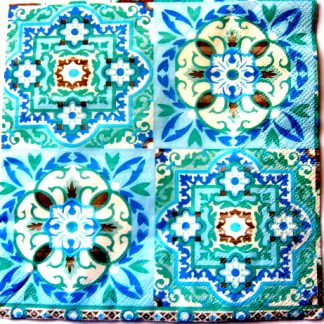 servetel hartie cu forme geometrice noante turcoaz 1069