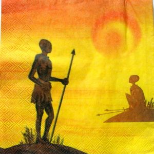 Servetel hartie cu AFRICA  1082