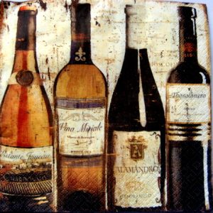 servetel hartie cu sticle  de vin 1083