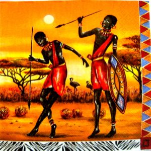 Servetel hartie cu AFRICA  1095