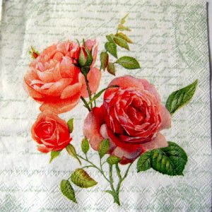 servetel hartie cu trandafiri 1099