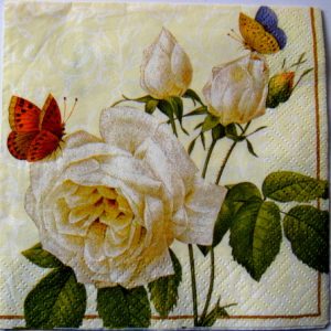 servetel hartie cu trandafiri 1100