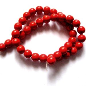 Sirag howlite rosu sfere 51449