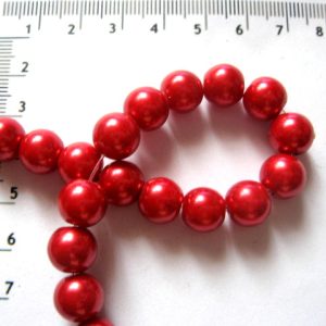 perle sticla rosii 52082