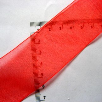 Panglica organza rosu 40 mm 52253