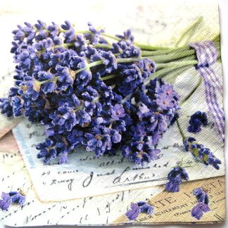 servetel hartie cu lavanda 1142