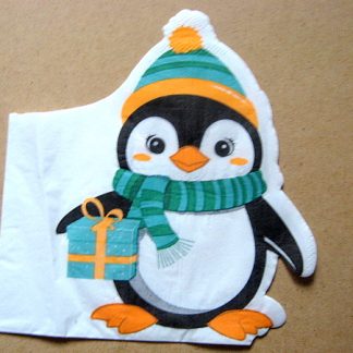 servetel hartie de craciun cu pinguinul iarna 1163