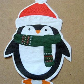 servetel hartie de craciun cu pinguinul iarna 1164