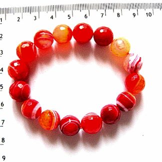 Sirag agate striped sfere fatetate 12 mm 51962